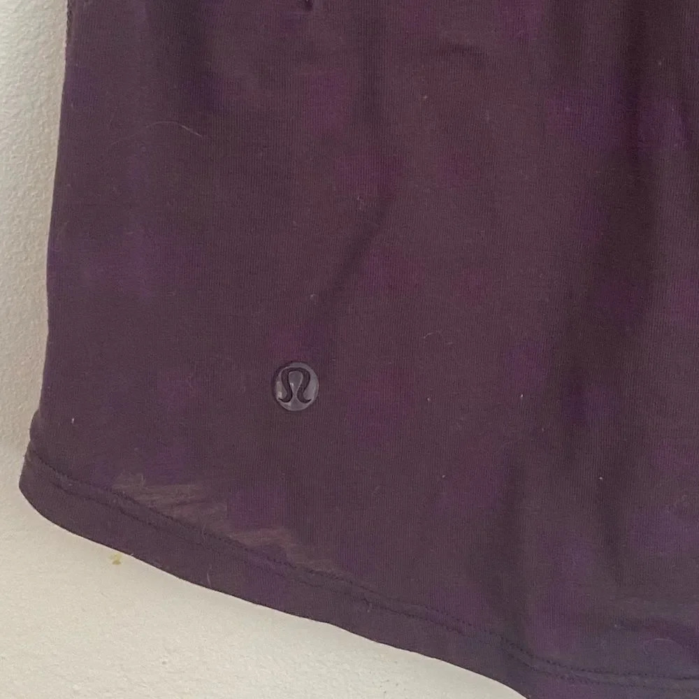 Lululemon sheer tank merlot color size 2 - Picture 3 of 3